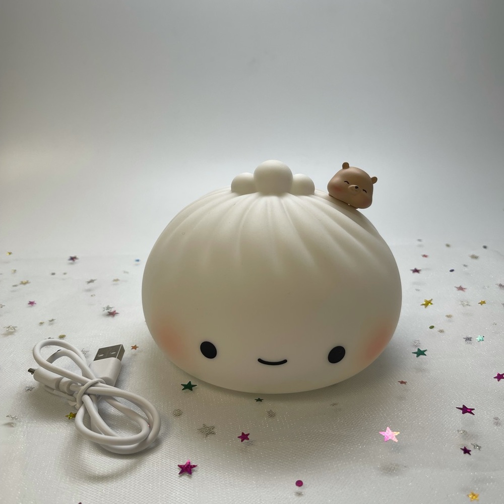 Cute Steamed Bun Colorful Night Light - Picture 3 of 9